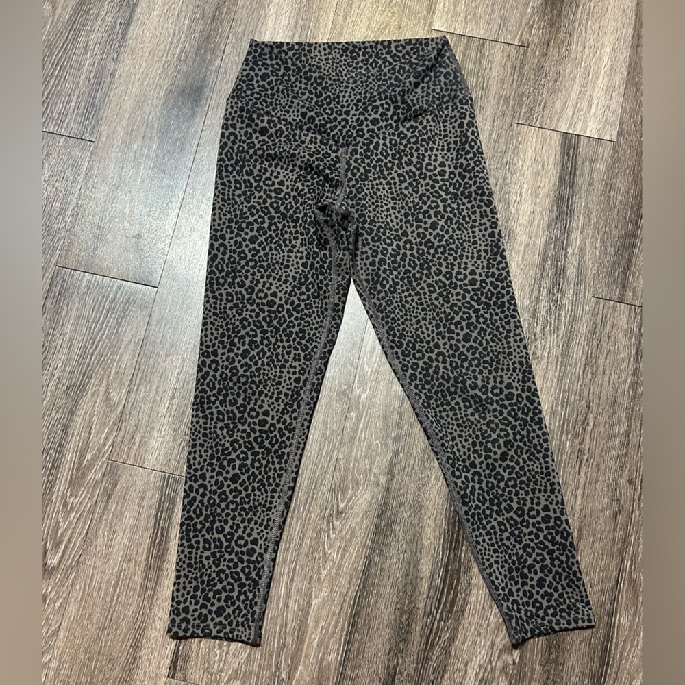 Leopard Print Leggings - Black and Brown